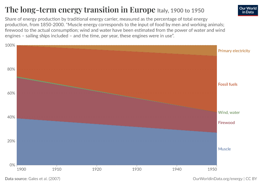 The long-term energy transition in Europe